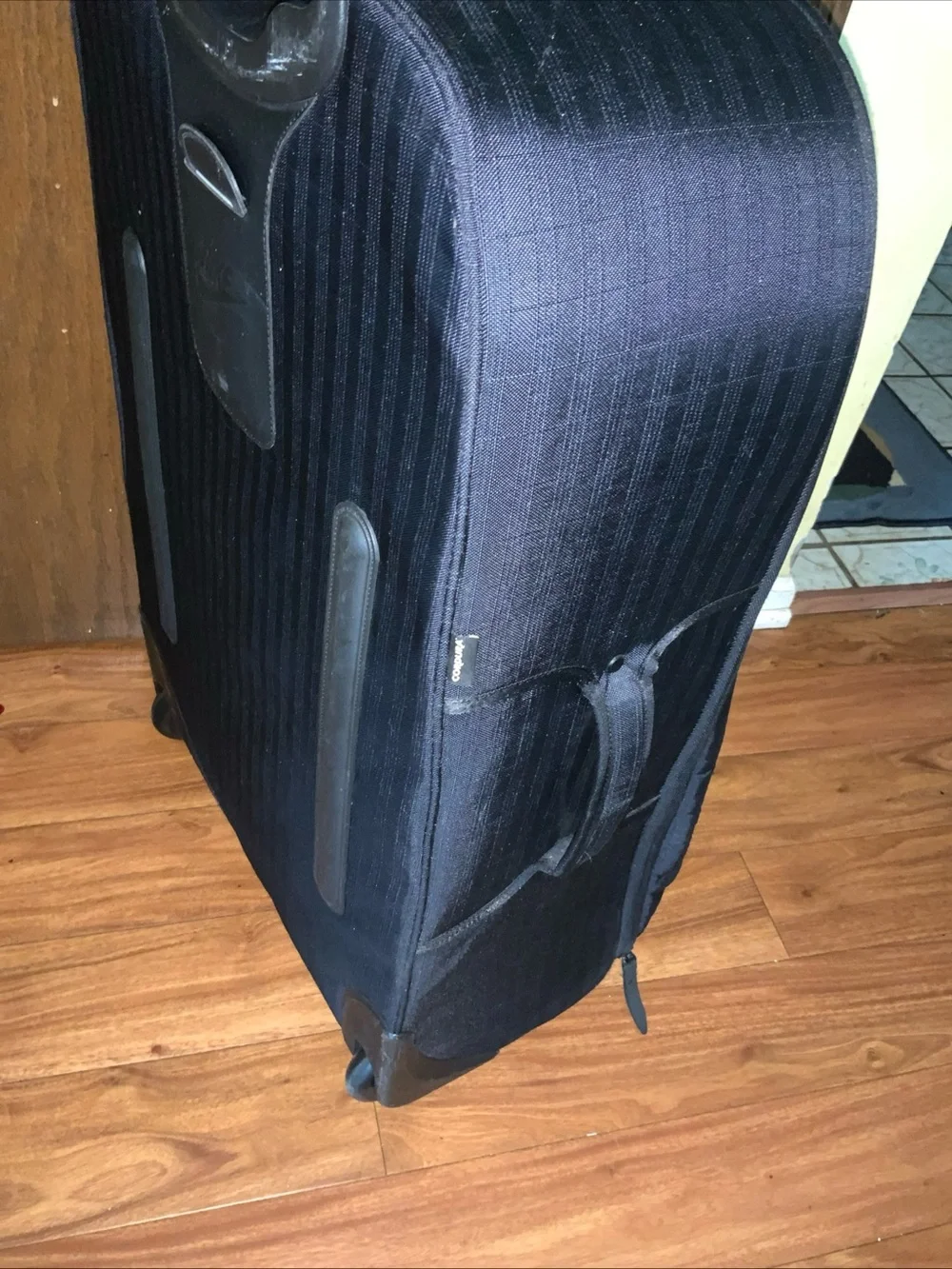Nike Suitcase Carry On Black Cordura Rolling Luggage. 30X17. Good condition.